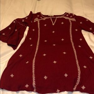 Red Umgee Embroidered Dress